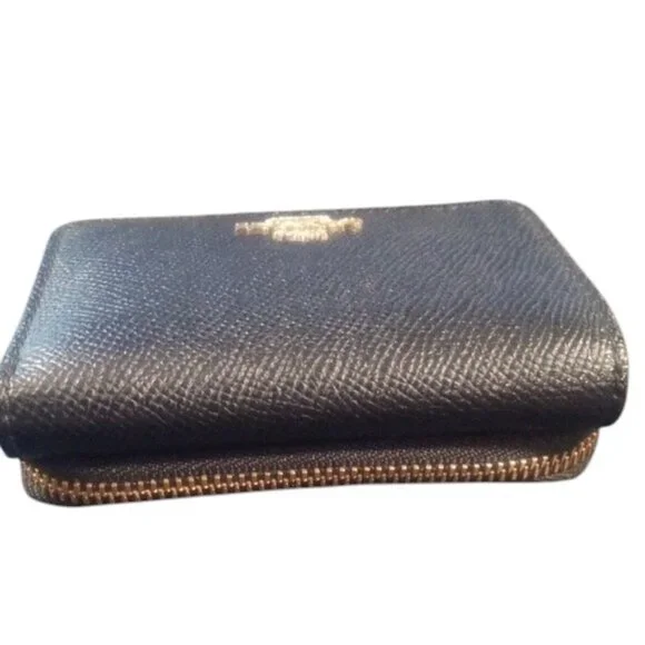 Coach Small Compact Tri-Fold Wallet Midnight | GUC - Picture 5 of 8